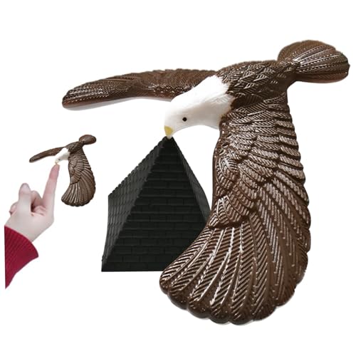 Csafyrt Balancing Bird, 6,7 Zoll Gleichgewicht Vogel entspannend Balancing Eagle mit Pyramiden Basis Stressbekämpfung ausbalancieren Vogelspielzeug für Finger Geburtstag Geschenk von Csafyrt