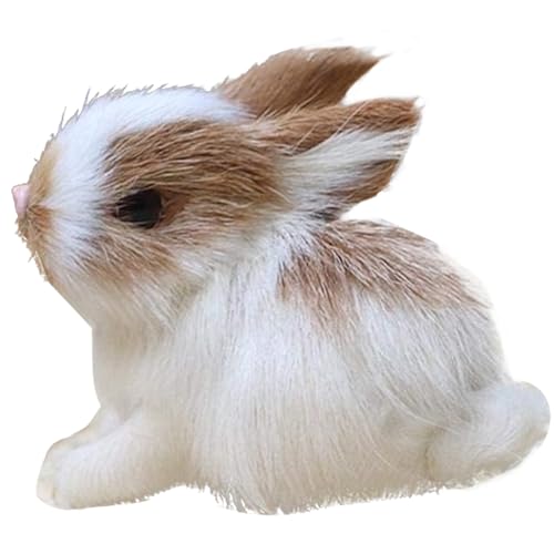 Csafyrt Bunny Stoffed Animal Mini Realistische Stofftiere 2.31x3.1x2 '' lebensechte süße Plüschkaninchen Animal Plüsch Osterhasen Simulationsmodell Geburtstagsgeschenk für Kinder von Csafyrt