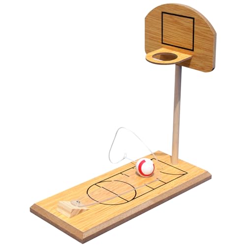 Csafyrt Desktop-Basketballspiel für Kinder Holz Eltern-Kind-Basketball-Tischspiel Dekompression Lustiges tragbares Tabletop-Basketballspiel für 3+ Jahre alt von Csafyrt