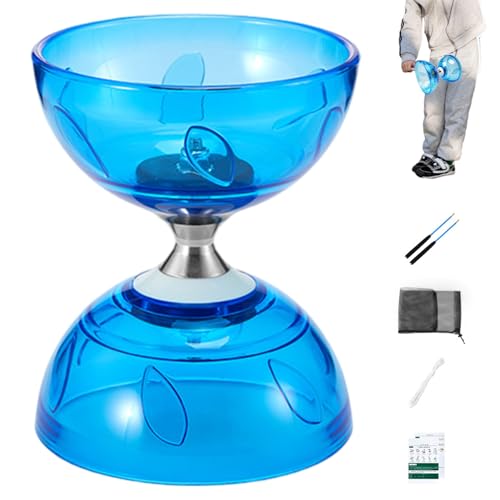 Csafyrt Diabolo Chinesische Yoyo -Set tragbarer blau großes Dreifachlager Diabolo Yoyo mit Spielstock, String und Net -Bag -Execrising -Trainingsspielzeug für Erwachsene, Kinder, ältere Menschen Csafyrt Diabolo Chinesische Yoyo -Set tragbarer blau großes Dreifachlager Diabolo Yoyo mit Spielstock, String und Net -Bag -Execrising -Trainingsspielzeug für Erwachsene, Kinder, ältere Menschen von Csafyrt