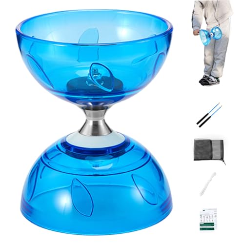 Csafyrt Diabolo Chinesische Yoyo -Set tragbarer blau großes Dreifachlager Diabolo Yoyo mit Spielstock, String und Net -Bag -Execrising -Trainingsspielzeug für Erwachsene, Kinder, ältere Menschen Csafyrt Diabolo Chinesische Yoyo -Set tragbarer blau großes Dreifachlager Diabolo Yoyo mit Spielstock, String und Net -Bag -Execrising -Trainingsspielzeug für Erwachsene, Kinder, ältere Menschen von Csafyrt
