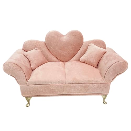 Csafyrt Dollhouse Möbel süße Puppencouch Schmuckschatulle Weiche Samt Schmuckschachtel 1/6 Skala Miniaturpuppenhauszubehör für Mädchen und Frauen Geschenk von Csafyrt