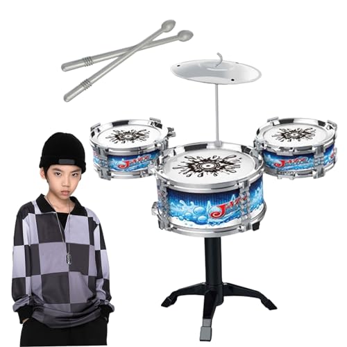 Csafyrt Drum Set für Kinder 19 Zoll großes kleines Kleinkind Drum Set mit Beckenhalterung und Drumsticks Musikinstrumente Spielzeug Geschenk von Csafyrt