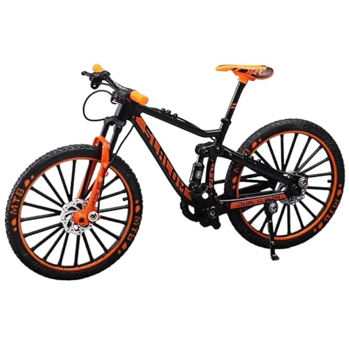 Csafyrt Fingerbike Klassiker Retro Alloy Finger Bikes Kollektion Geschenke Rennen Spielzeug Realistische Mini -Mountainbike -Simulation Spielzeug für Home Office Orange Orange von Csafyrt