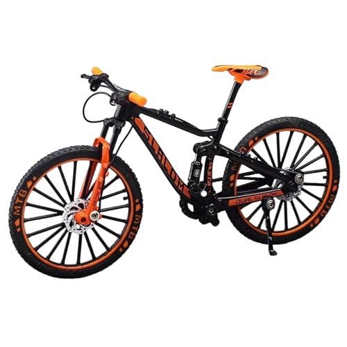 Csafyrt Fingerbike Klassiker Retro Alloy Finger Bikes Kollektion Geschenke Rennen Spielzeug Realistische Mini -Mountainbike -Simulation Spielzeug für Home Office Orange Orange von Csafyrt