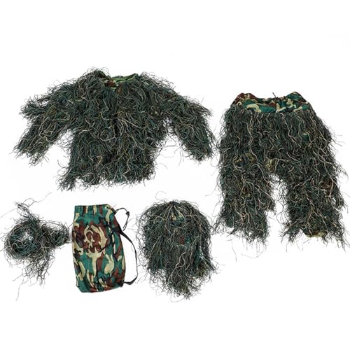 Csafyrt Ghillie-Anzug für Kinder Höhe 51.18-59, 06 Zoll, 5 in 1 atmungsaktivem 3D-Camo-Anzug, Jagdkleidung einschließlich Jacke, Hosen, Kapuze, Tragetasche Csafyrt Ghillie-Anzug für Kinder Höhe 51.18-59, 06 Zoll, 5 in 1 atmungsaktivem 3D-Camo-Anzug, Jagdkleidung einschließlich Jacke, Hosen, Kapuze, Tragetasche von Csafyrt