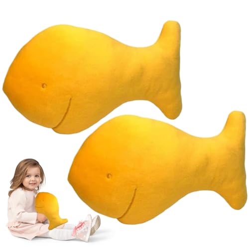 Csafyrt Goldfisch Kissen 2 PCs niedlich Goldfisch Plüsch 13 '' Fischkissen weiche Goldfische gefülltes Tier für Kinder Sofa Bett Geburtstagsgeschenke Thema Party Dekor von Csafyrt