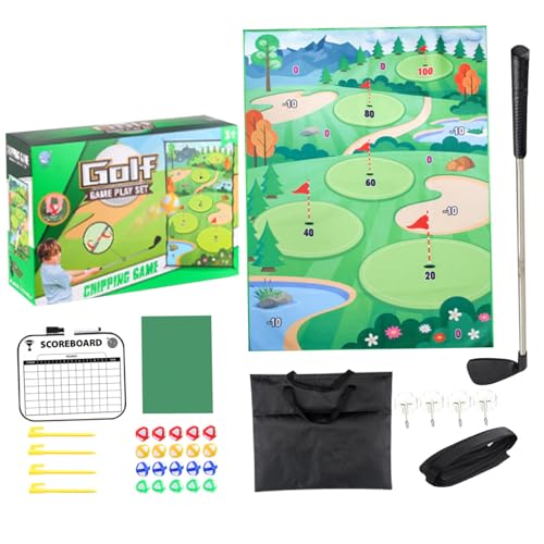 Csafyrt Golf -Chipping -Spiel für Kinder 1 Set Indoor Outdoor Training Sticky Golf Matte Golfspiel für Kinder über 3 Jahre alt Typ 1 von Csafyrt