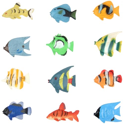 Csafyrt Mini -Fischfiguren 12PCs lebensechtiger Verschiedene Tropische Fischspielzeug pädagogische PVC -Meerestier -Figuren für Zuhause, Vorschule, Vorschule Csafyrt Mini -Fischfiguren 12PCs lebensechtiger Verschiedene Tropische Fischspielzeug pädagogische PVC -Meerestier -Figuren für Zuhause, Vorschule, Vorschule von Csafyrt