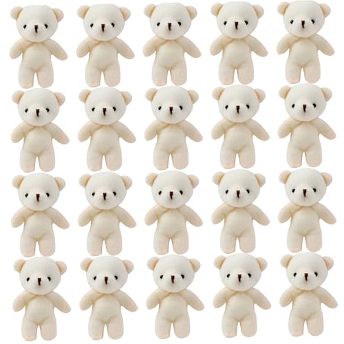 Csafyrt Mini Teddybären 20pcs 4,3 Zoll Plüsch Kleiner Teddybär Mini Stofftiere für DIY Schlüsselbeutel Beutel Birthday Graduation Party Geschenk von Csafyrt