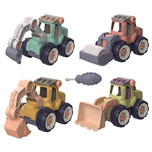 Csafyrt Nehmen Sie das Spielzeug Truck Kid DIY Construction Sandspielzeug 4 Typen Sandfahrzeugspielzeug Bildungsgebäude Spielzeug für Kindergeschenk 1Set 4PCS von Csafyrt