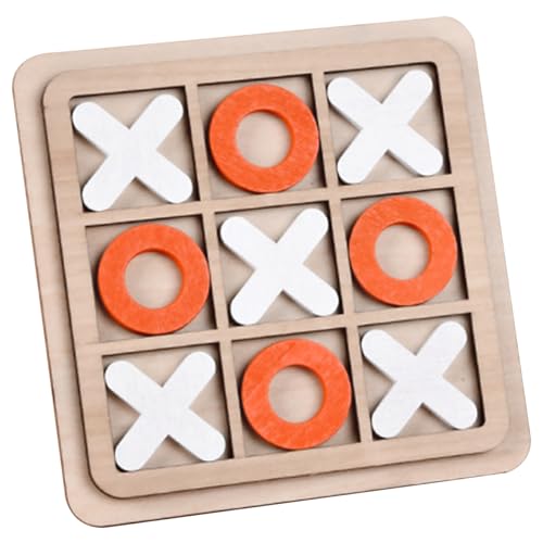 Csafyrt Noughts and Crosses Game for Kids Interactive Developmental Noughts and Crosses Höllen Mini Smooth Geruchsfreie XO-Spielbrettspiele für Familienparty Orange + White von Csafyrt