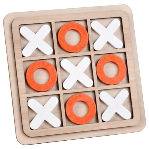 Csafyrt Noughts and Crosses Game for Kids Interactive Developmental Noughts and Crosses Höllen Mini Smooth Geruchsfreie XO-Spielbrettspiele für Familienparty Orange + White von Csafyrt