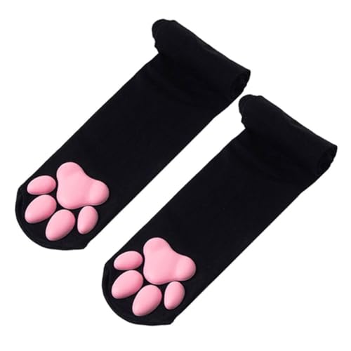 Csafyrt Oberschenkel hohe Socken für Frauen Oberschenkel hohe Socken 3d niedliche Katzenpfotenpolster -Strümpfe Cosplay über Kniesocken 1Pair von Csafyrt