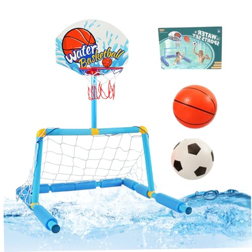 Csafyrt Pool Basketball Hoop 3-in-1 schwimmend Basketball Hoop Mächtige Auftrieb Wasser & Fußball Schwimmbad Kinder Spiel Spielzeug für Kinder von Csafyrt