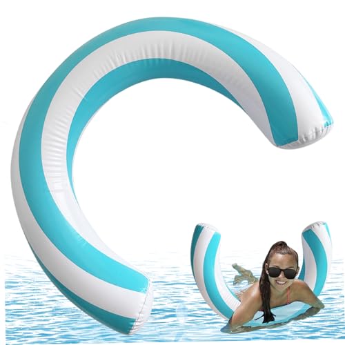 Csafyrt Pool schwimmt gebogener aufblasbarer Pool schwimmt tragbares und leichtes Nudel Schwimmschwimmschwimmern Süßes Accessoires für Schwimmstrand Ocean Lake Party, Blau von Csafyrt