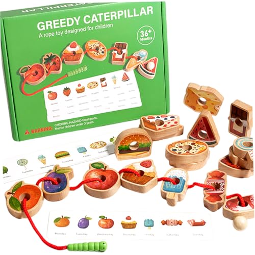 Csafyrt Schnürung Perlen Holzfrucht- und Gemüseschnürung Spielzeug mit Seil- und Aufbewahrungstasche für 3 -jährige Glatte Bildungsspielzeug für Jungen Mädchen Csafyrt Schnürung Perlen Holzfrucht- und Gemüseschnürung Spielzeug mit Seil- und Aufbewahrungstasche für 3 -jährige Glatte Bildungsspielzeug für Jungen Mädchen von Csafyrt