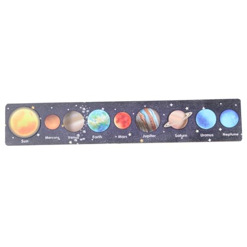 Csafyrt Solarsystem für Kinder 36 Monate+ Holz Sonnensystem Puzzle beweglicher Planet Name Brettspiel Pezool Bildungssystem Spielzeug für Jungen Mädchen Geburtstagsgeschenke Stil a von Csafyrt