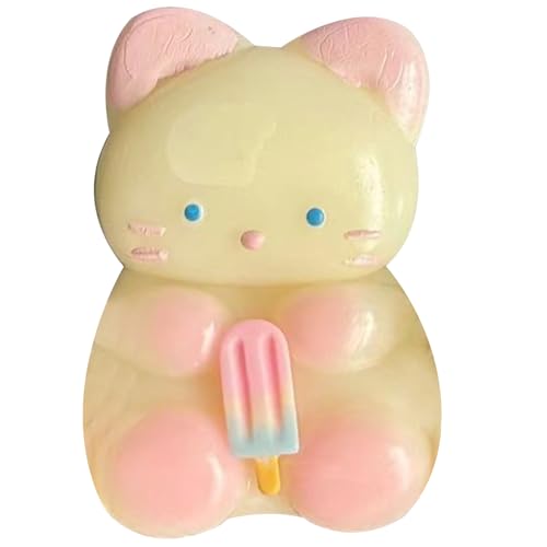 Csafyrt Squeeze Toys Kawaii Katze Form Stressspielzeug Weiches EIS Kätzchen Sensorisches Spielzeug Simulation Süßes Stress -Relief -Spielzeug Kreative Geschenke & Stressbälle von Csafyrt