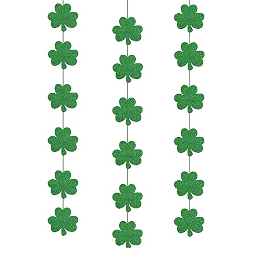 Csafyrt St. Patricks Day Dekorationen Grün Lucky Irish Party Decor Favours Supplies Garland Shamrocks Accessoires von Csafyrt