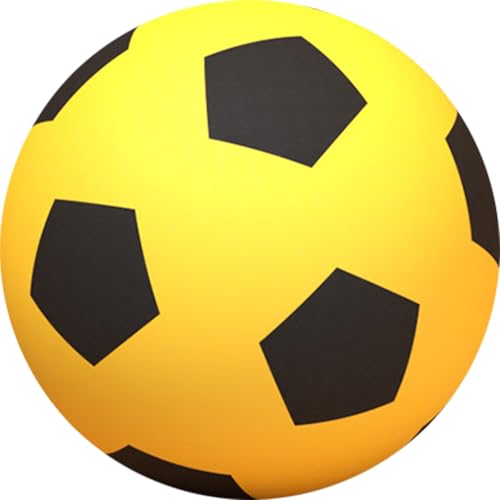 Csafyrt Stille Fußballkugel für Kinder Größe 5 PU Indoor Fußballschock Schock Absorption Kinder Fußballball Leichtes weiches Geräuschkinderkinder für Kinder Fußball für Kinder Gelb von Csafyrt