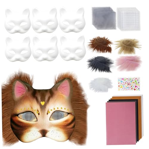 Csafyrt Therian Mask Kit realistische leere halbe Gesichtskatze Maske mit Filzstoffblech Plüscht Csafyrt Therian Mask Kit realistische leere halbe Gesichtskatze Maske mit Filzstoffblech Plüscht von Csafyrt