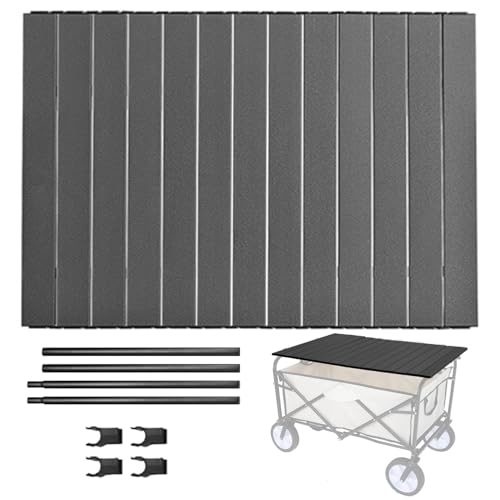 Csafyrt Waggentisch -Top -Anhang 30x22 zusammenklappbarer Wagen Tischtisch Top Aluminiumlegierung wasserdicht tragbar für Camping -Picknick Schwarz von Csafyrt