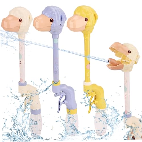 Csafyrt Wasserwasser-Squirter für Kinder 3PCS Longneck Cartoon Alpaka Wasserpistole Press-On Super Soaker Wasserpistole mit Nicht-Slip-Griff von Csafyrt