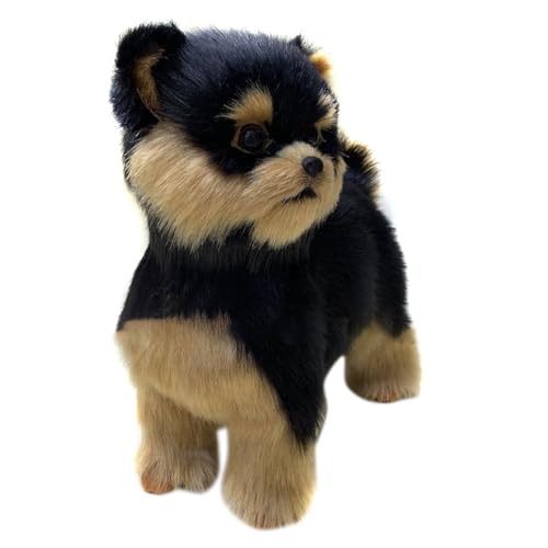 Csafyrt Welpen ausgestopfte Tier realistische Plüsch Yorkie Hund Stofftier Welpenspielzeug für Kinder Erwachsene von Csafyrt