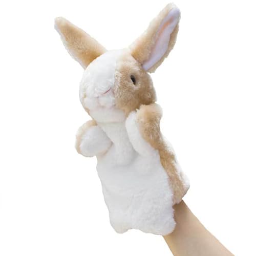 Handpuppen, niedliche Plüsch realistische weiche Handpuppen für Erwachsene Kinder Tier Handpuppen für Kindergarten Geschichtenerzählen brauner Kaninchen von Csafyrt