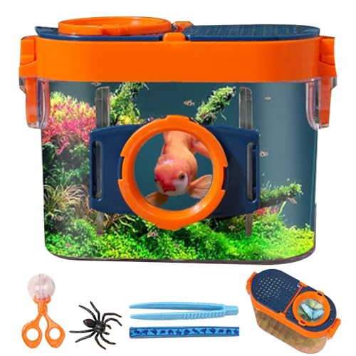 Csafyrt Kids Bug Catching Kit, Plastik -Doppelvergrößerung Glas Kinder Explorer -Kit mit Pinzetten und Clip, Bildungsstörungskollektion für Kinder von Csafyrt