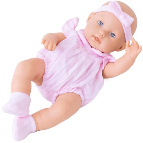 Realistische Babypuppe 12 Zoll gekleidete Babypuppe mit niedlichen Gesicht bewegliche Arme und Beine waschbarer entzückender kuscheliger Vinyl -Babypuppe für das Spielen Baby Girl Geschenke Style 2 von Csafyrt