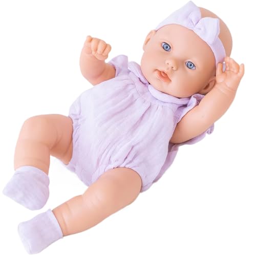 Realistische Babypuppe 12 Zoll gekleidete Babypuppe mit niedlichen Gesicht bewegliche Arme und Beine waschbarer entzückender kuscheliger Vinyl -Babypuppe für das Spielen von Spielen Baby Geschenken S von Csafyrt