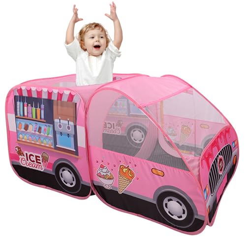 Schulbuszelt für Kinder Cartoon Car Tent 55x26x30in Geräumiges Spiel Nicht-Schlupf-Reißverschluss-Tür atmungsaktiv von Csafyrt