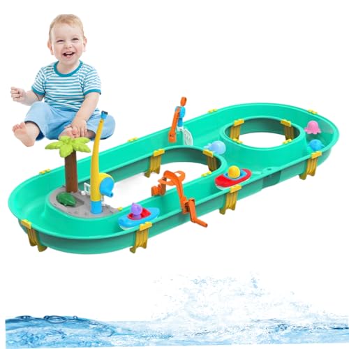 Wassertische für Kinder 3+, Safe Plastiktisch -Strandspielzeug, abnehmbare DIY -sensorische Tischspielzeug, Bildungss Sommerspielzeug für Jungen Mädchen Rasen Hinterhof Outdoor Outdoor von Csafyrt