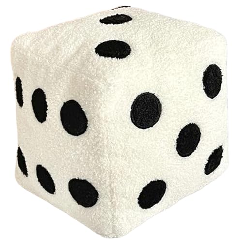 Würfel Kissen 8x8 niedliches Plüsch -Würfelspielzeug mit Loop Samt und bequem gefüllte Big Dice Throwable Creative & Fun Dice Decor Whit von Csafyrt