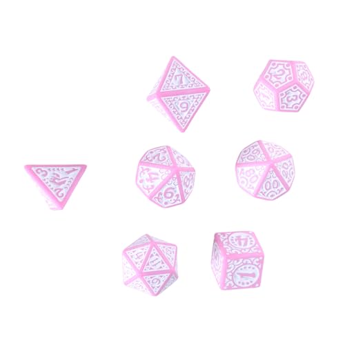 7Pcs Multi Seitige Polyhedral Würfel Acryl Spiel Würfel Hohl Muster Tabletop Spiel Würfel Für Rolle Spielen Spiel von Csnbfiop