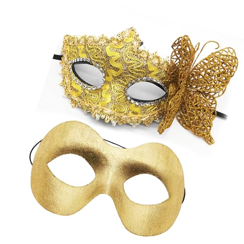 Csnbfiop 2pcs Elegante Schmetterlings Party Party Maske Anspruchsvoller Schmetterlingsseite Dekorierte Kostümmaske Für Besondere Veranstaltung von Csnbfiop