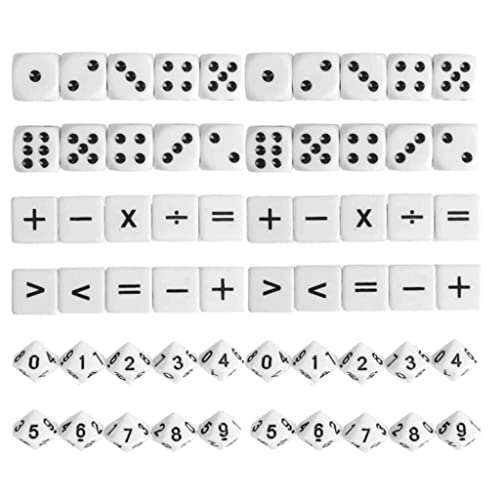 Csnbfiop 30 Teile/Satz 16mm Addition Subtraktion Symbol Würfel Mathematische Requisiten Skulptur Pädagogisches Würfel von Csnbfiop