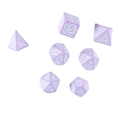 Csnbfiop 7Pcs Multi Seitige Polyhedral Würfel Acryl Spiel Würfel Hohl Muster Tabletop Spiel Würfel Für Rolle Spielen Spiel von Csnbfiop