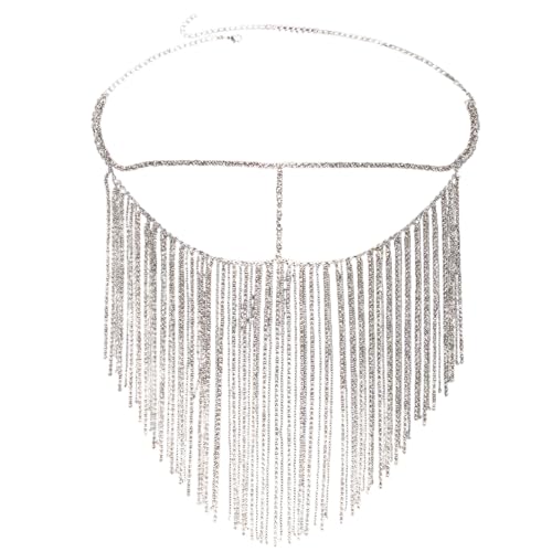 Csnbfiop Elegante Strass-Maske, lange Quasten, Kristallmaske, Gesichtsschmuck, stilvolles Accessoire für Hochzeiten, Partys, Dekorationen, modisch von Csnbfiop