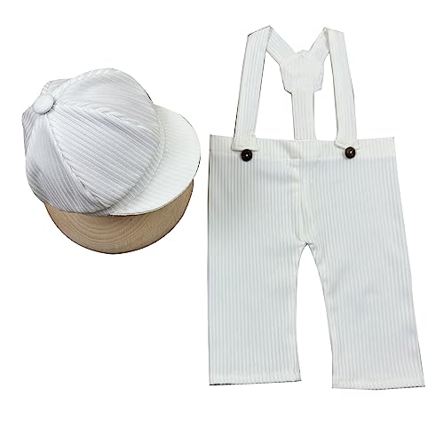 Csnbfiop Neugeborenen Baby Requisiten Mädchen Kostüm Set Streifen Overalls Fotografie Requisiten 0-1 Baby von Csnbfiop