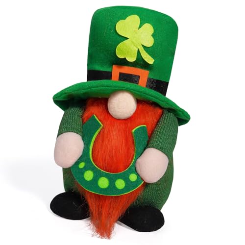 Csnbfiop Patricks Day Gnomes Puppen Zwerge Ornament Kobrepechaun Schwedische Tomtes Figuren Spielzeug Irish Holiday Party Dekoration Geschenk von Csnbfiop