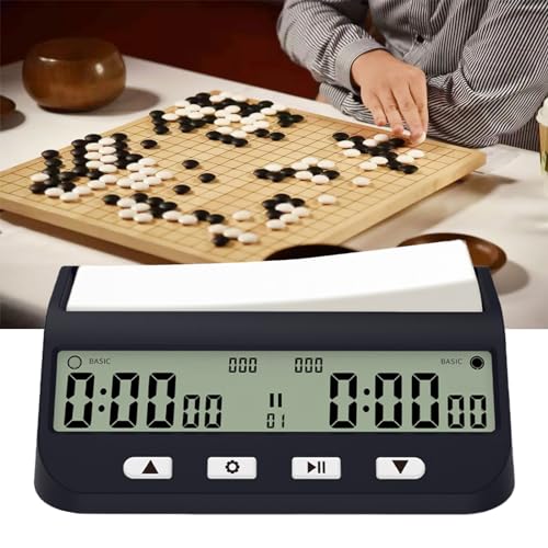 Csnbfiop Schachuhr Digitaler Timer Professioneller Schach Countdown Spieltimer Mit Verzögerungs Countdown Alarm Für Schachbrettspiel von Csnbfiop