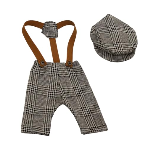 Csnbfiop Trendiges Neugeborenes Baby Jungen Fotografie Zubehör Gentleman Overall Set Modisches Kostüm Jungen von Csnbfiop