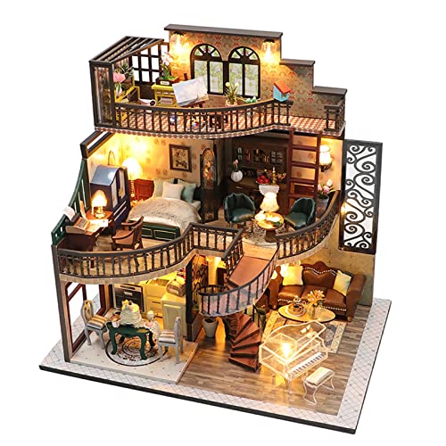 Holzspielzeug Puppenhäuser Miniaturen Bausätze Bausteine ​​Möbelzubehör Puppenhaus Spielzeug Für Kinder Geschenk von Csnbfiop