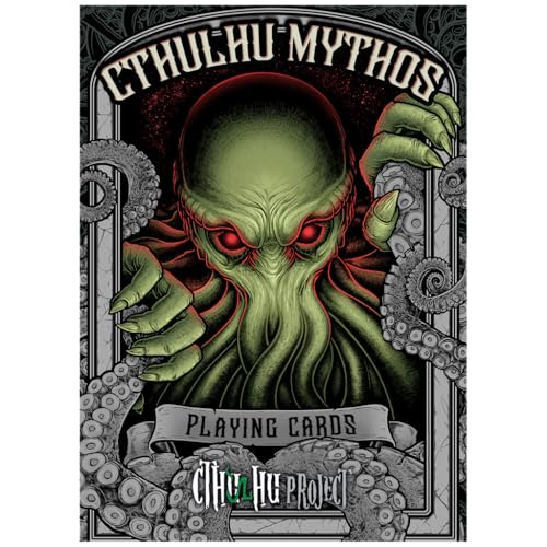 Cthulhu Project Poker Cthulhu Mythos Green Edition | Sammelkartenspiel mit dem Pantheon von Cthulhu Mythos gefüllt mit spektakulären Illustrationen des Künstlers Sandro Fazlinovic von Cthulhu Project