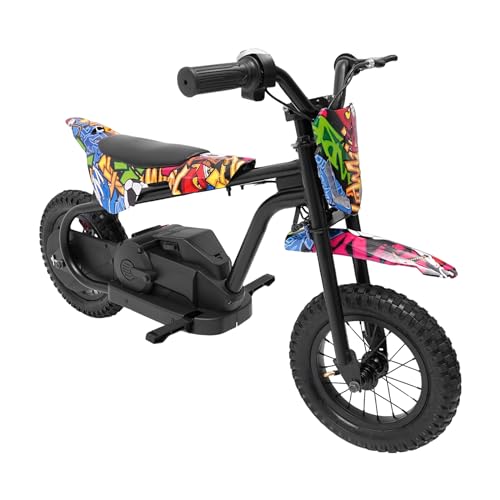 150W Elektro-Motorrad für Kinder, Mini-Elektro-Dirtbike Batteriebetriebenes Motorrad für Kinderb 6 Jahren 106 * 59 * 66 cm von CuCummoo