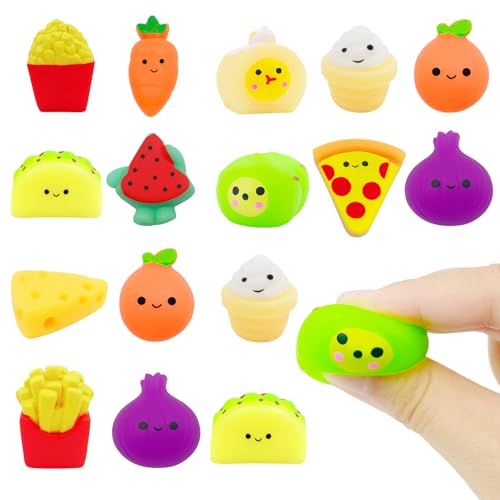 Cuackamily 16 Stück Mochi Squishy Toys Set, Mini Kawaii Essen Squishies, Weiche Stressabbau Spielzeuge, Niedliche Squeeze Spielzeuge für Geburtstagsfeiern, Klassenpreise für Jungen und Mädchen Cuackamily 16 Stück Mochi Squishy Toys Set, Mini Kawaii Essen Squishies, Weiche Stressabbau Spielzeuge, Niedliche Squeeze Spielzeuge für Geburtstagsfeiern, Klassenpreise für Jungen und Mädchen von Cuackamily