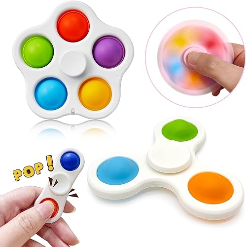 Cuackamily 3 Pack Pop Bubble Fidget Toy Set, Relief Angst Stressabbau Spielzeug, Push Sensorisches Finger Fidget pop Toys für Kinder, Party Favors Supplies Goodie Bag Stuffers Kinder Erwachsene von Cuackamily